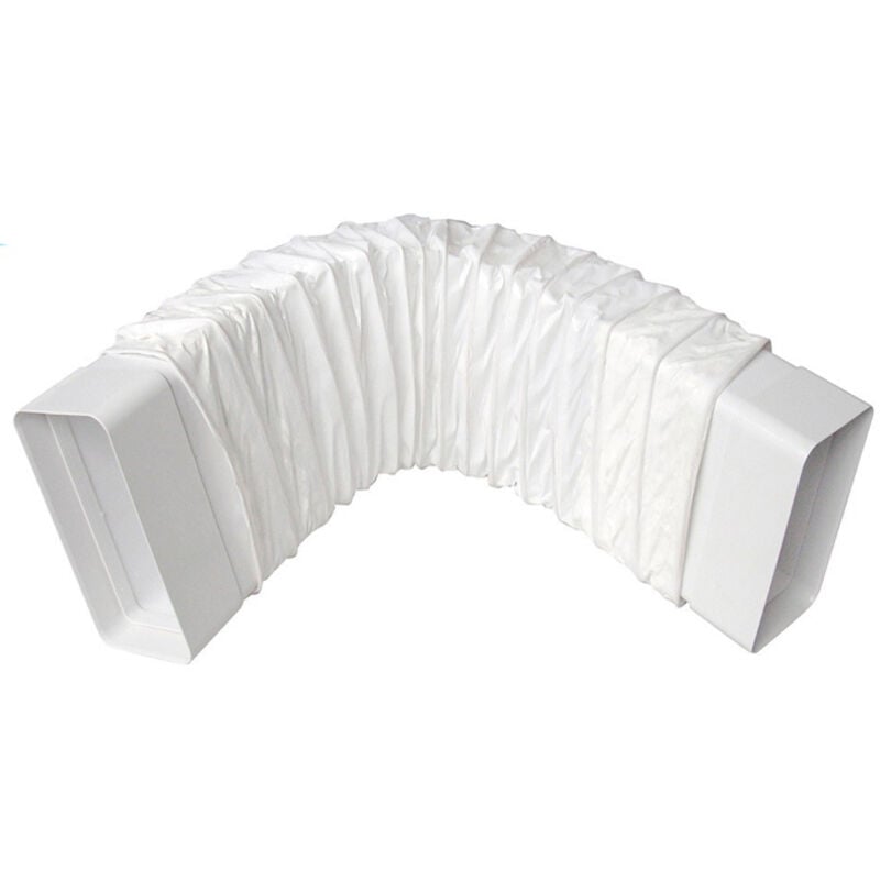 La Ventilazione - Manchon flexible Max 60 cm pour Tube Ventilation Rectangulaire 150 x 70 Blanc - First Plast