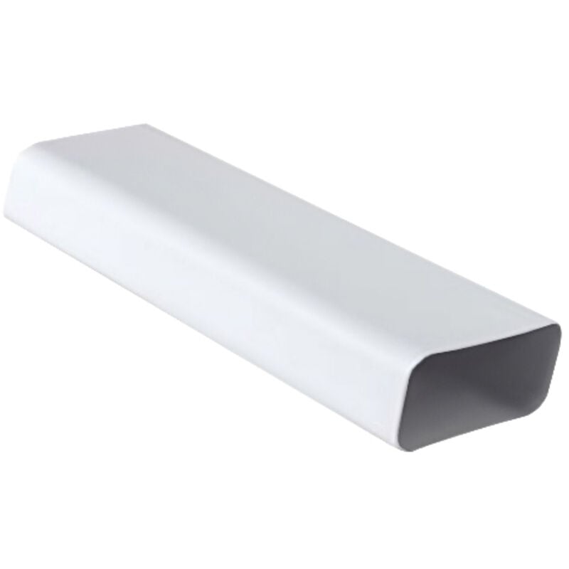 Tube Ventilation pvc Blanc Rectangulaire - 150 x 70 mm - Barre de 1 m - First Plast