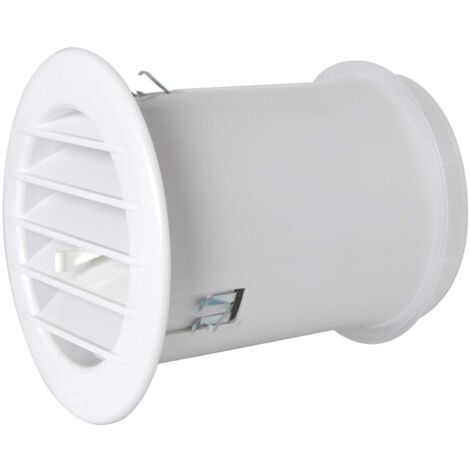 La Ventilazione ACT10CB Aircontrol Griglia Tonda con Valvola Termostatica per Clima Mite Diametro 128 mm, Bianco