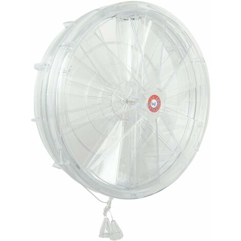 La Ventilazione AE240 Aeratore Termico per Finestre in Similvetro con Funicelle di Apertura e Chiusura Aria, Diametro 250 mm, Trasparente