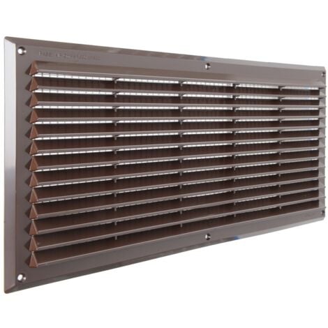 La Ventilazione AR5023M Griglia Plastica Rettangolare da Sovrapporre, Marrone, 500x227 mm