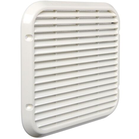 La Ventilazione ASQR2222B Griglia Antisfondamento da Sovrapporre, Alluminio Bianco, 220x220 mm