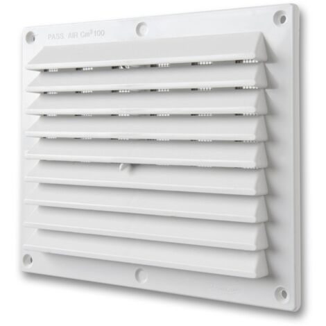 La Ventilazione BDR1714B Griglia di Ventilazione in Plastica Rettangolare da Sovrapporre, Bianco, 175x146 mm