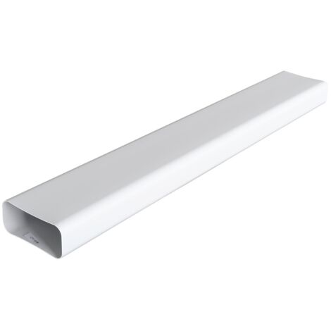 La Ventilazione CT1157B CT1157B-Y Tubo per Aerazione Canalizzata Rettangolare in PVC, 150x70 mm, Bianco