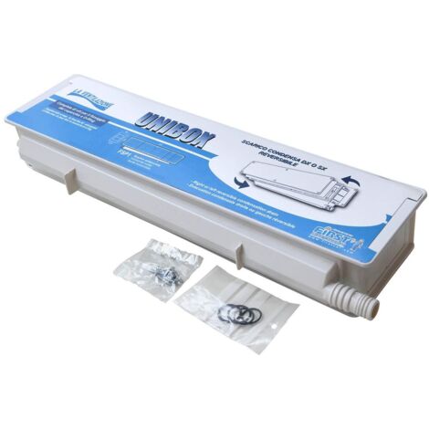 La Ventilazione FSP1 Cassetta per scarico condensa UNIBOX, reversibile dx e sx. Dimensioni 430x103x68 mm