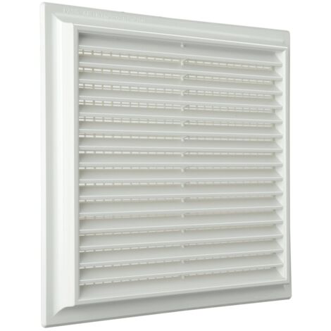 La Ventilazione G15R2424B Griglia Plastica Quadra da Sovrapporre, Bianco, 240x240 mm