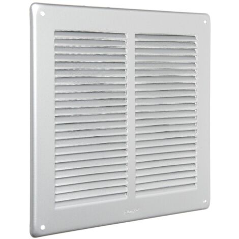 La Ventilazione GAL24R Griglia Quadra da Sovrapporre, Alluminio Argento
