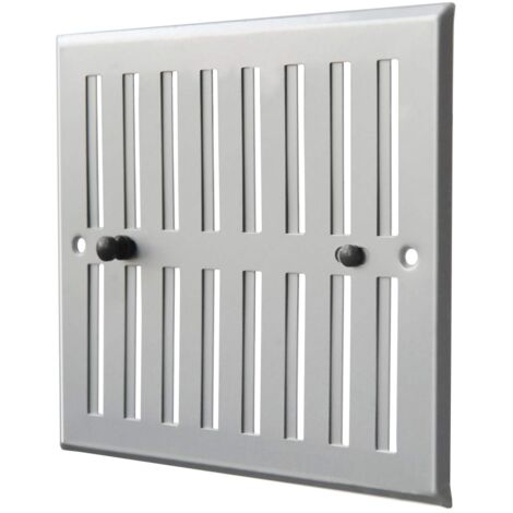 La ventilazione GALD1917 Griglia di ventilazione rettangolare in alluminio con dosatore e pomello metallico, dimensioni 190x168 mm