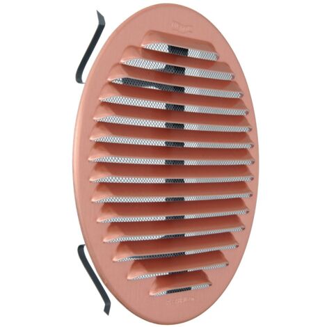 La Ventilazione GARTU160R-Y Griglia Tonda Universale con Molle, Alluminio ramato, ø175 mm