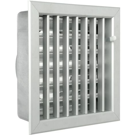 La Ventilazione GCSIAL2020140 Griglia Incasso per Camini, Alluminio, 200X200 mm