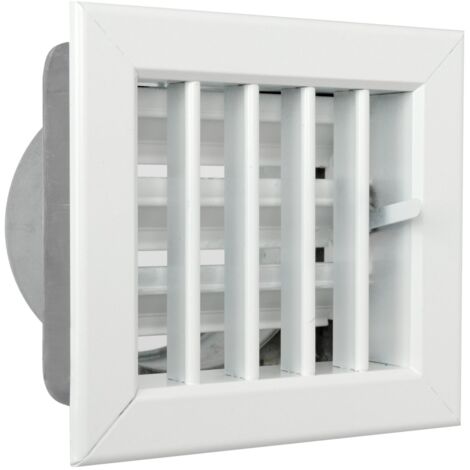 La Ventilazione GCSIB1413080 Griglia di Ventilazione in alluminio verniciato bianco dimensioni 140x130 mm, per foro 111x111 mm ideale per camini