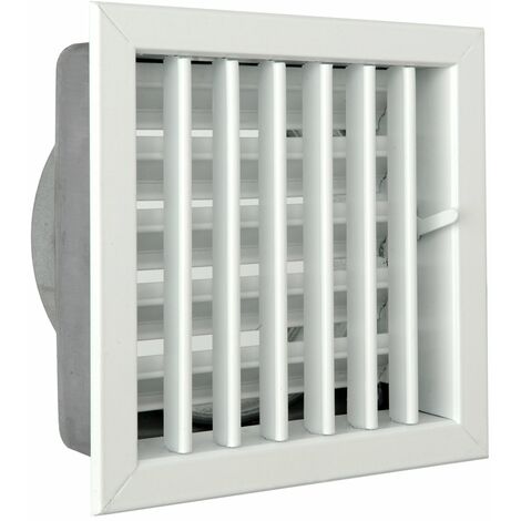 La Ventilazione GCSIB1818120 Griglia Incasso per Camini, Alluminio Bianco, 180x180 mm