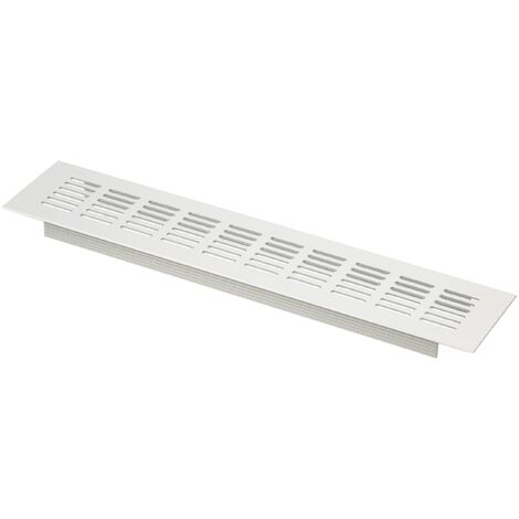 La Ventilazione GF286AL Griglia Rettangolare da Incasso, Alluminio Anodizzato, 280x60 mm, Grigio