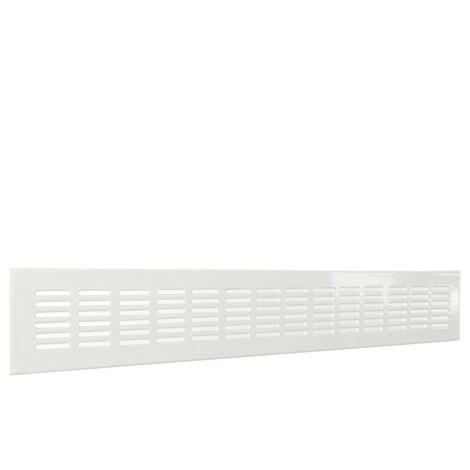 La Ventilazione GF386B Griglia Rettangolare da Incasso, Alluminio Verniciato 380x60 mm, Bianco