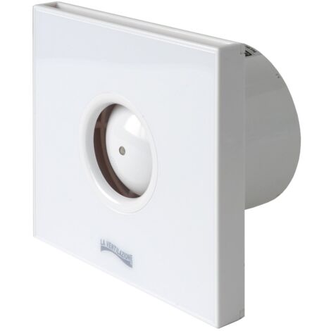 La Ventilazione GIOTTO12BT Aspiratore Elicoidale Design Extra Piatto Bianco, per Foro diametro 120 mm / 5"
