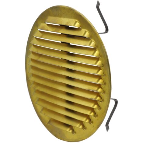 La Ventilazione GOTTU160 Griglia Tonda Universale con Molle, Ottone, ø175 mm