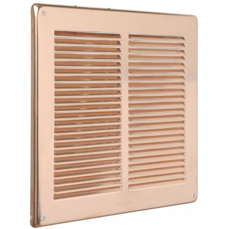 La Ventilazione GRA24R Griglia Quadra da Sovrapporre, Rame, 240x240 mm