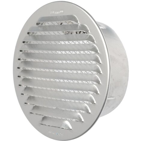 La Ventilazione GTA125R Griglia Tonda da Incasso, Alluminio, ø 150 mm