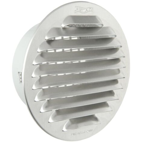 La Ventilazione GTAP100R Griglia Tonda da Incasso, Alluminio, ø 90 mm