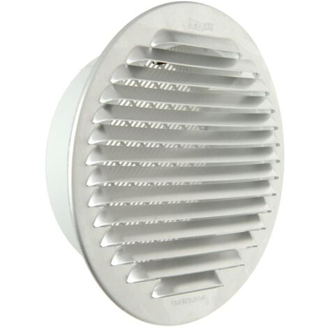 La Ventilazione GTAP140R Griglia Tonda da Incasso, Alluminio, ø 175 mm