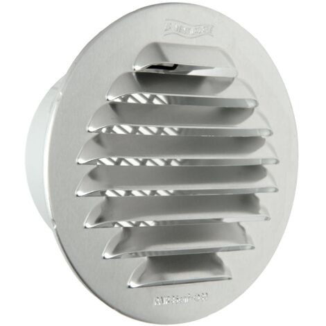 La Ventilazione GTAP80R Griglia Tonda da Incasso, Alluminio, 70 mm