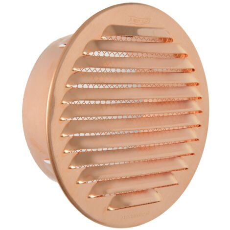 La Ventilazione GTR125R Griglia Tonda da Incasso, Rame, per foro ø 120 mm