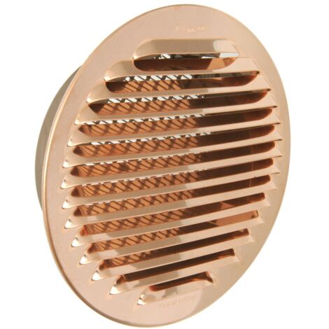 La Ventilazione GTRP140R Griglia Tonda da Incasso, Rame, ø 175 mm