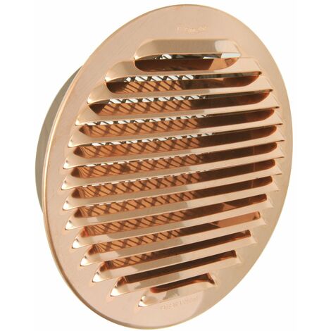 La Ventilazione GTRP150R Griglia Tonda da Incasso, Rame, ø 175 mm