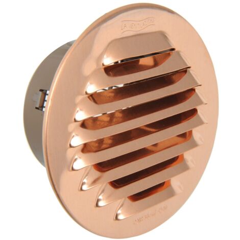 La Ventilazione GTRP80R Griglia Tonda da Incasso, Rame, per foro ø 80 mm