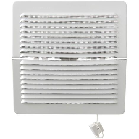 La Ventilazione LADFR2323AB Griglia di ventilazione quadrata pieghevole in Alluminio verniciato bianco con rete antinsetti, dimensioni 228x228 mm