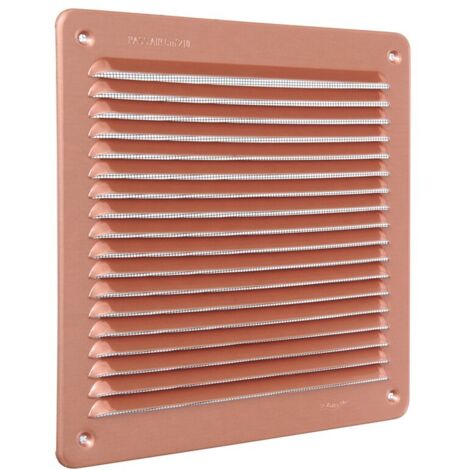 La Ventilazione LAR2323AR Griglia Quadra da Sovrapporre, Alluminio ramato, 228x228 mm