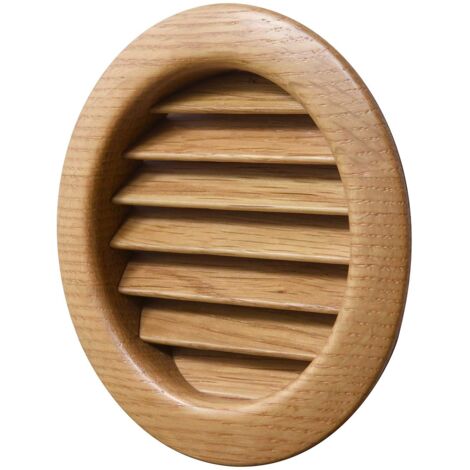 La Ventilazione LGRS100QL Griglia di Ventilazione tonda in legno quercia laccata, da incasso. Diametro 110 mm