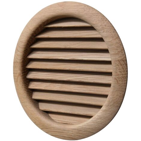 La Ventilazione LGRS125Q Griglia di Ventilazione tonda in legno quercia, da incasso. Diametro 140 mm