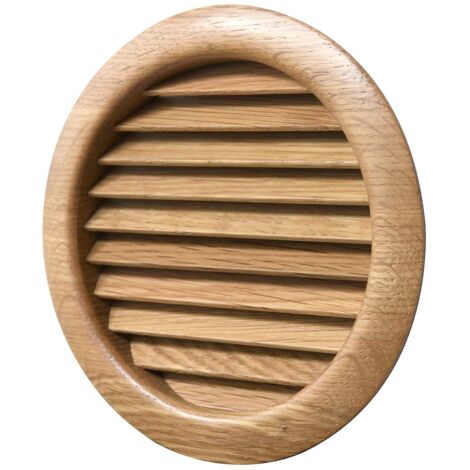 La Ventilazione LGRS125QL Griglia di Ventilazione tonda in legno quercia laccata, da incasso. Diametro 140 mm