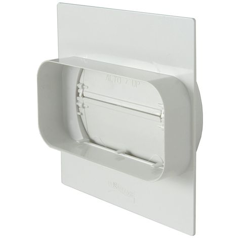 La Ventilazione PMV157B Placca per Passaggi a Muro da Tubo Rettangolare a Tondo con Valvola di Non Ritorno, 150x70 mm - 125 mm