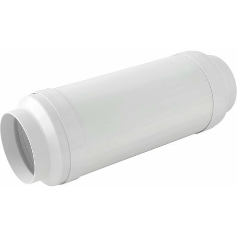 La Ventilazione STK125CB Silenziatore acustico concentrico per cappe e canalizzazioni ø 125 mm. colore bianco.