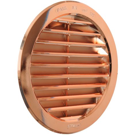La Ventilazione T16RRAN Griglia Tonda in Plastica da Incasso, Effetto ramato, ø 190 mm