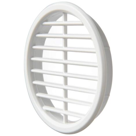 La Ventilazione T6B Griglia di Ventilazione Tonda in Plastica da Incasso, Bianca, diametro 61 mm