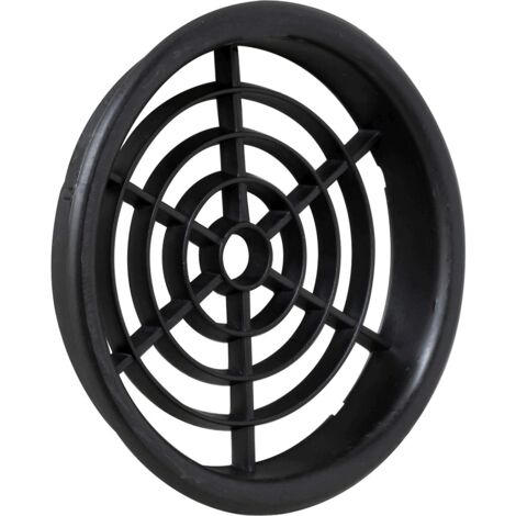 La Ventilazione T6N Griglia di ventilazione Tonda in ABS Nero, da Incasso. Diametro 68 mm