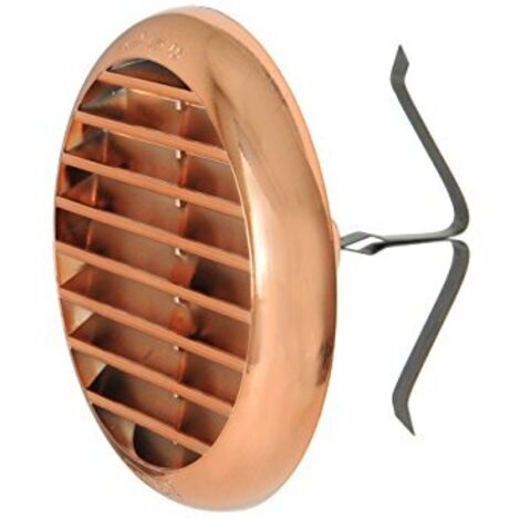 La Ventilazione TUR100RAN Griglia di Ventilazione in Plastica con Molle, effetto ramato, diametro 106 mm