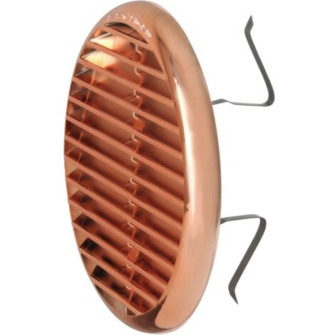 La Ventilazione TUR125RAN Griglia di Ventilazione in Plastica con Molle, effetto ramato, diametro 155 mm