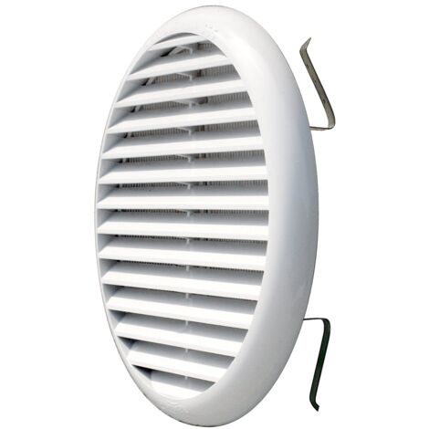 La Ventilazione TUR160B TUR160B-Y Griglia Plastica con Molle, Bianco, 175 mm, ø175 mm