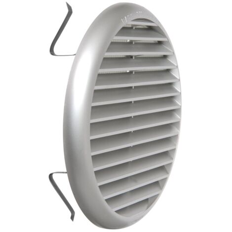 La Ventilazione TUR160CR TUR160CR-Y Griglia Plastica con Molle, Argento, 175 mm, Cromato satinato, ø175 mm