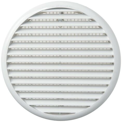 La Ventilazione TUR200B Griglia di Ventilazione in Plastica con Molle, Bianco, diametro 235 mm