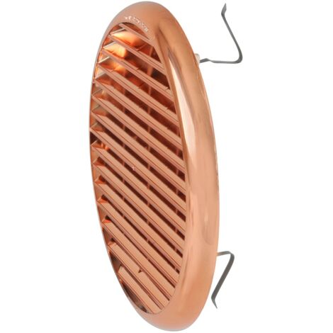 La Ventilazione TUR200RAN Griglia di Ventilazione in Plastica con Molle, effetto ramato, diametro 235 mm
