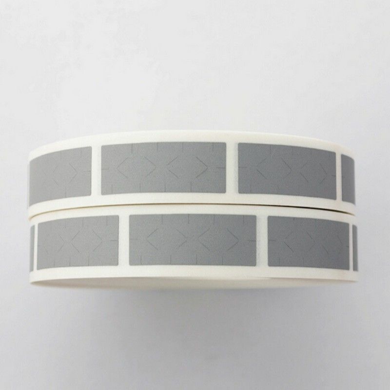 Image of Label Scratch off/gratta e vinci colore silver su pvc adesivo rettangolare Modello - Rettangolo - 10x20mm, Numero Pezzi - 300 pcs.