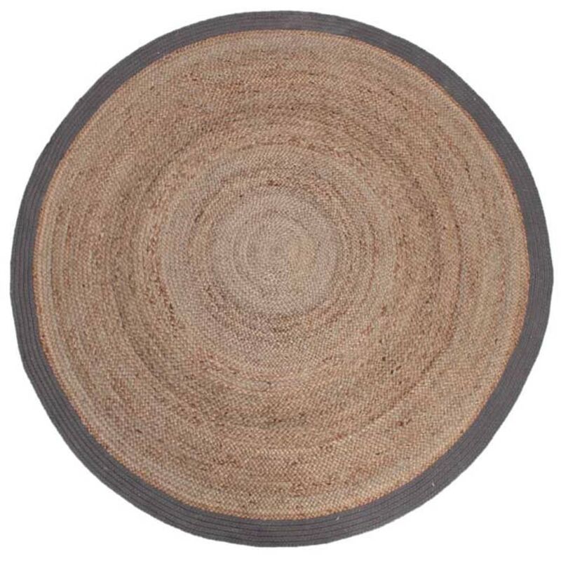 

Alfombra de yute redonda gris 150 cm - Gris - Label51