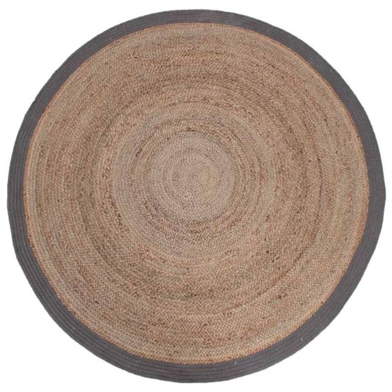 

Alfombra de yute redonda gris 180 cm - Gris - Label51
