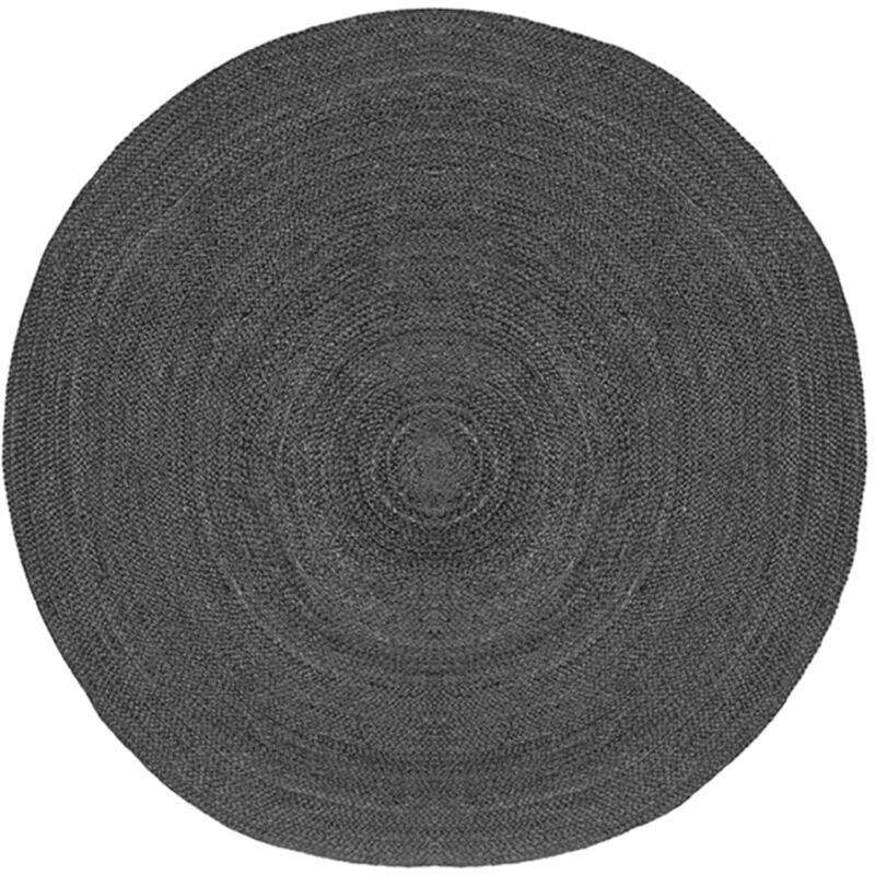 

Alfombra Jute redonda gris antracita XL 150x150 cm - Antracita - Label51