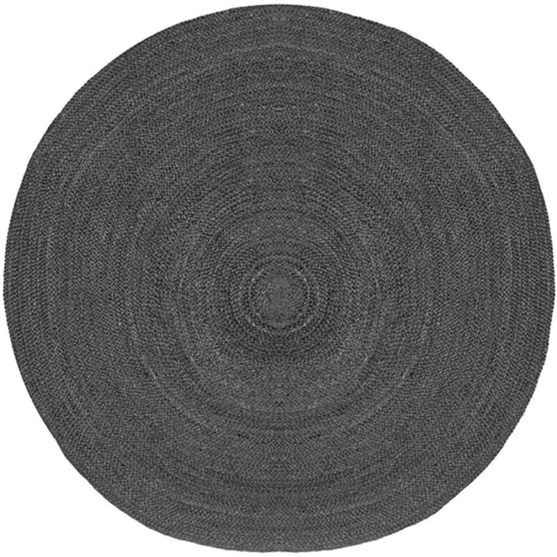 

Alfombra Jute redonda gris antracita XXL 180x180 cm - Antracita - Label51